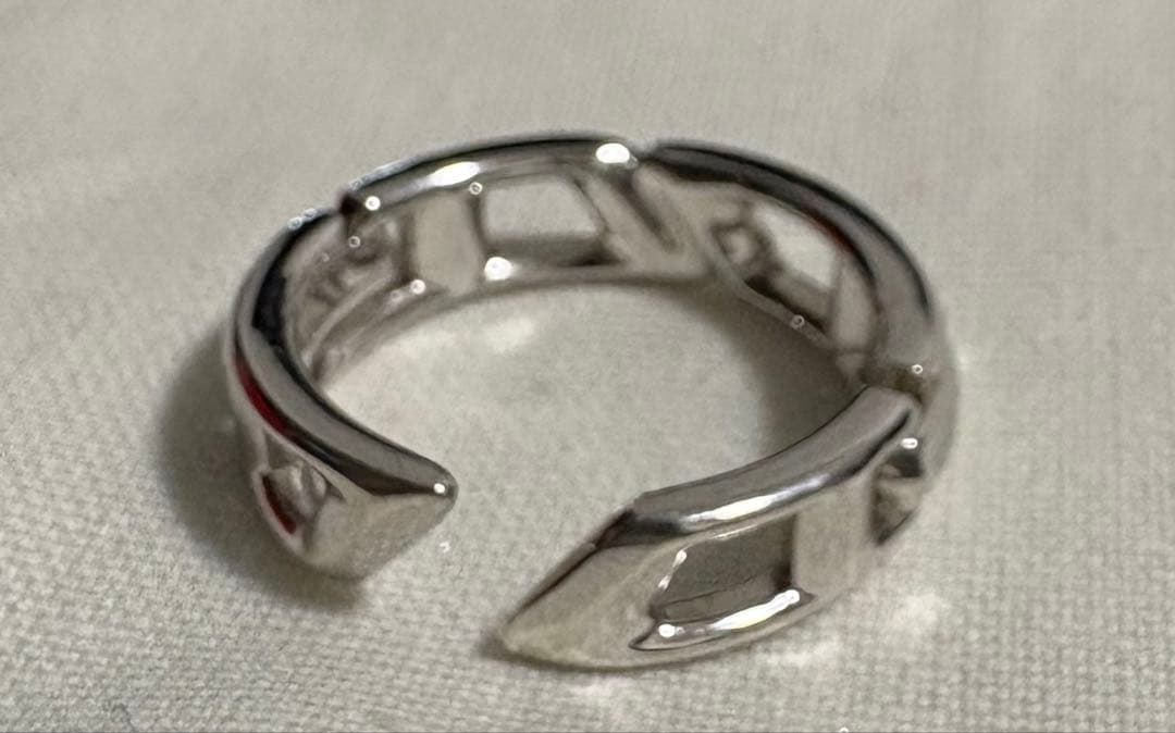 DIESEL ディーゼル シルバーリング 指輪 9号 ロゴ 正規品