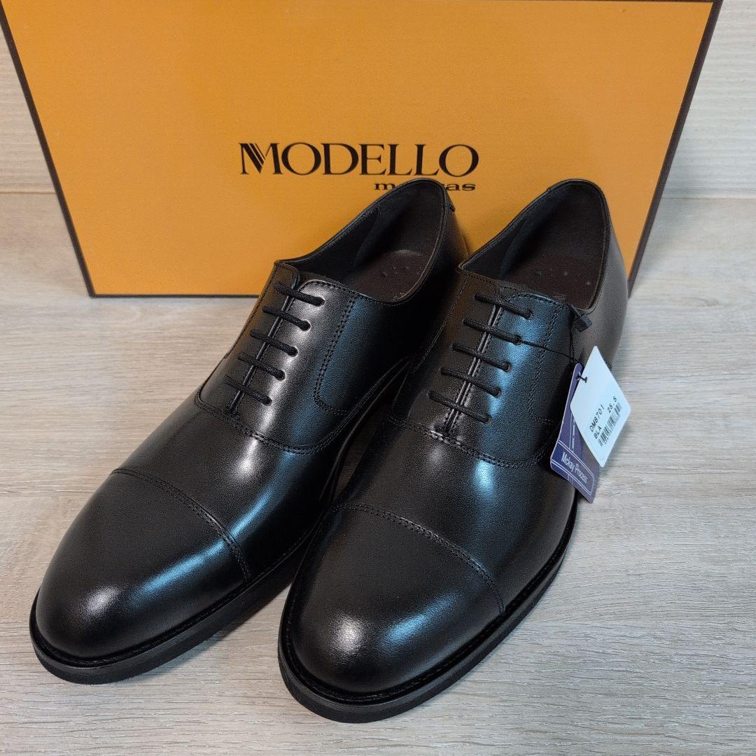 新品未使用★MODELLO ドレスシューズ DM8701 25.5cm ブラック