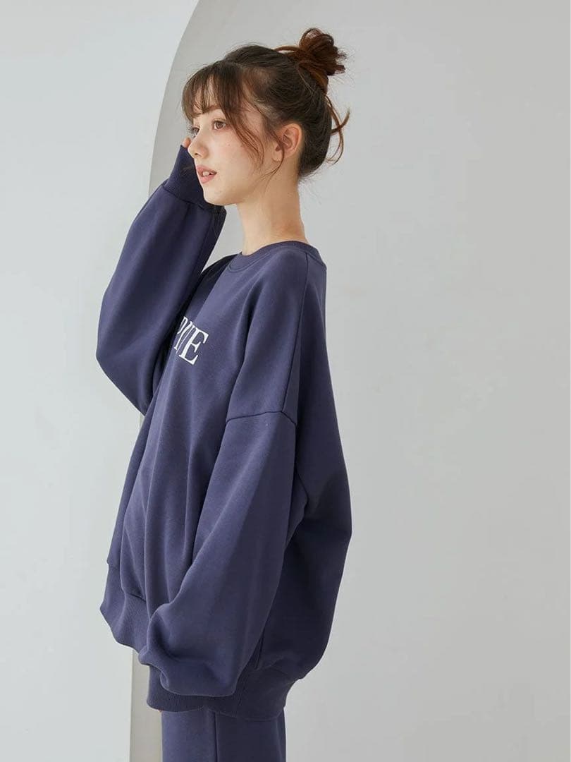 新品 ジェラートピケ スウェット 裏毛プルオーバー ネイビー