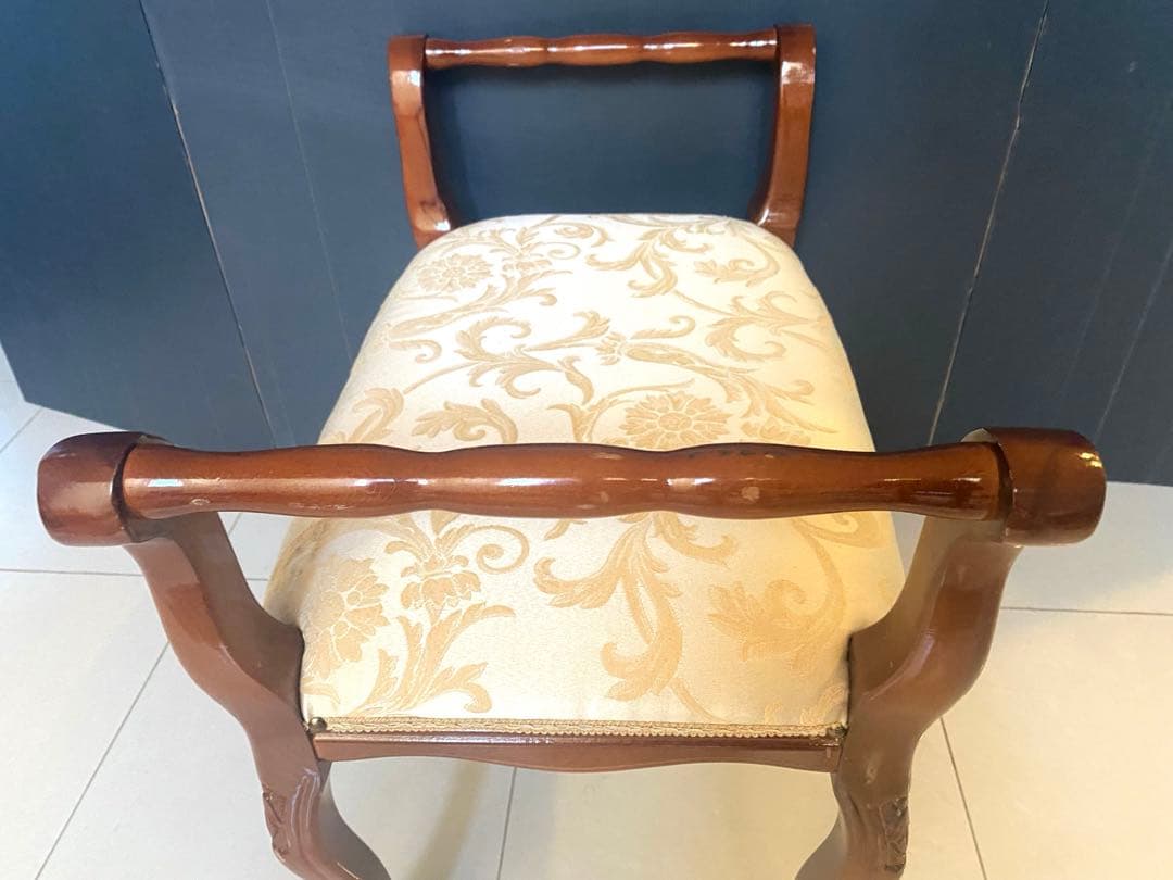 タロッコ 肘付きスツール 布張り ゴブラン チェア ストライプ イタリア製