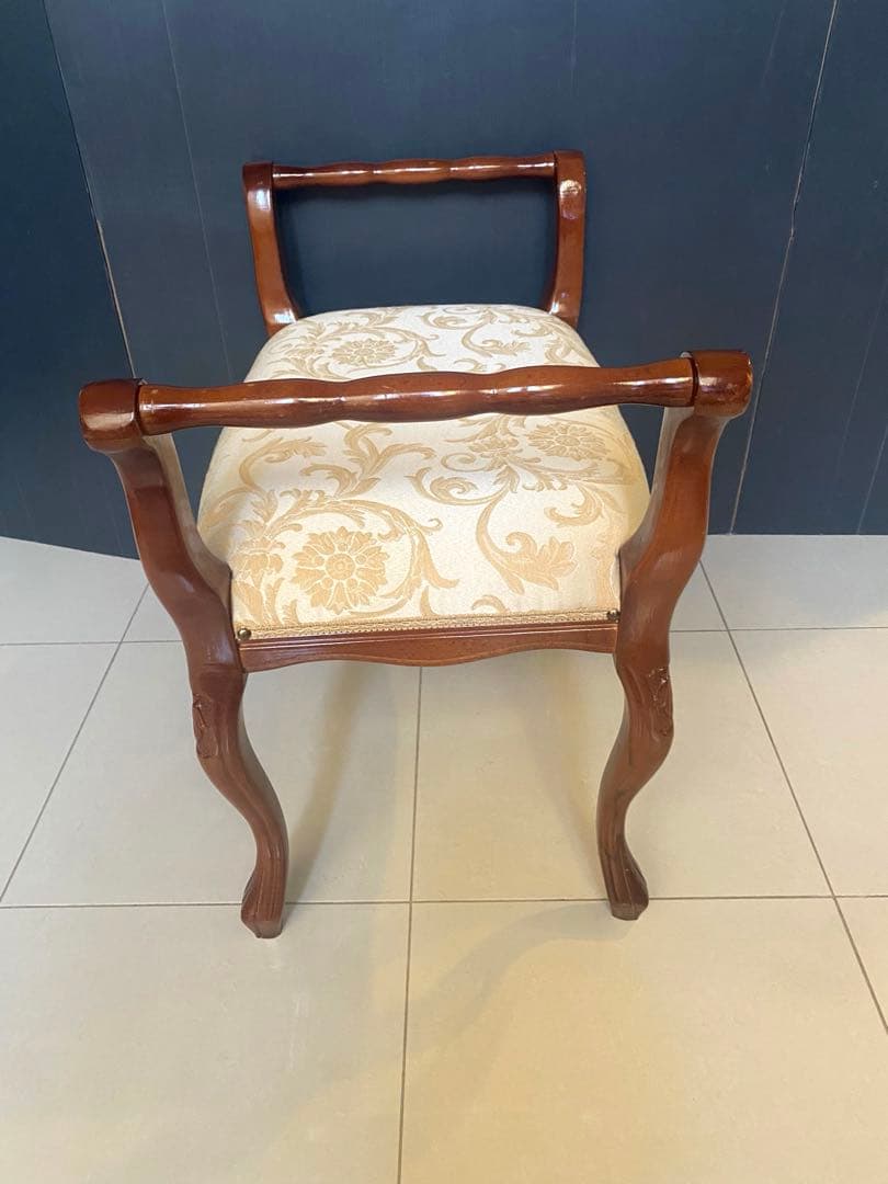 タロッコ 肘付きスツール 布張り ゴブラン チェア ストライプ イタリア製