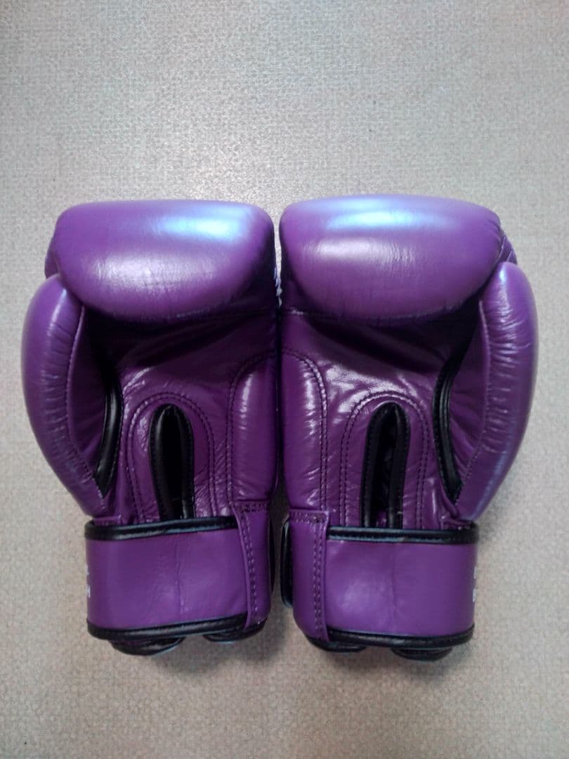 本革製WINDYボクシンググローブ 8oz 紫 キックボクシング