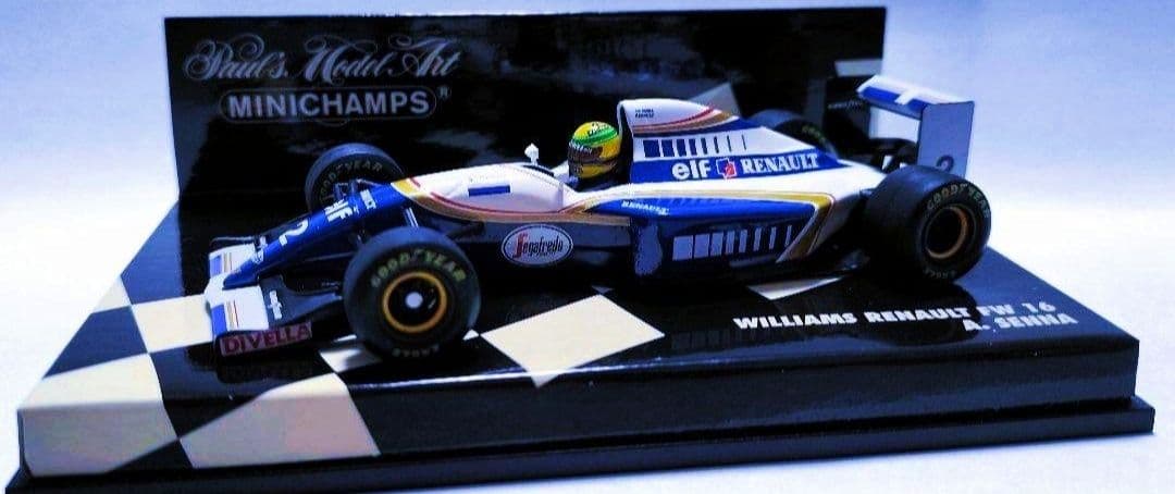 ミニチャンプス セナコレ 1/43【 ウィリアムズ・ルノーFW16 】本体美品☆