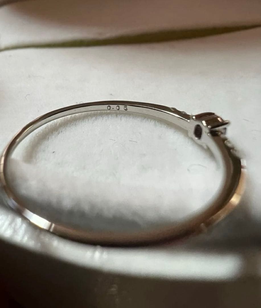 pt900 ピンクダイヤ　リング