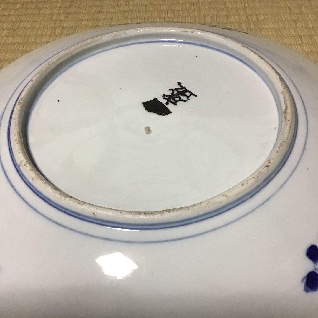 古伊万里染付扇面の図大皿