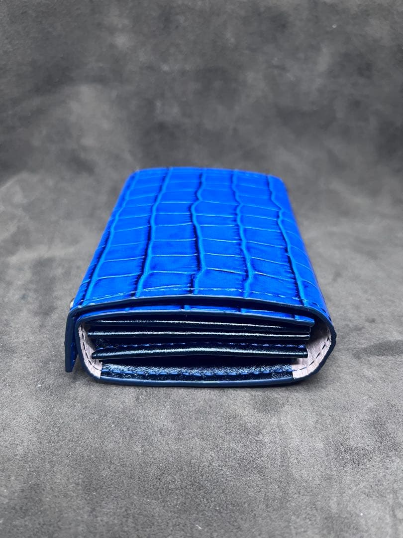 エムピウ ミッレフォッリエ　同型　本革財布　クロコダイル型押しレザー