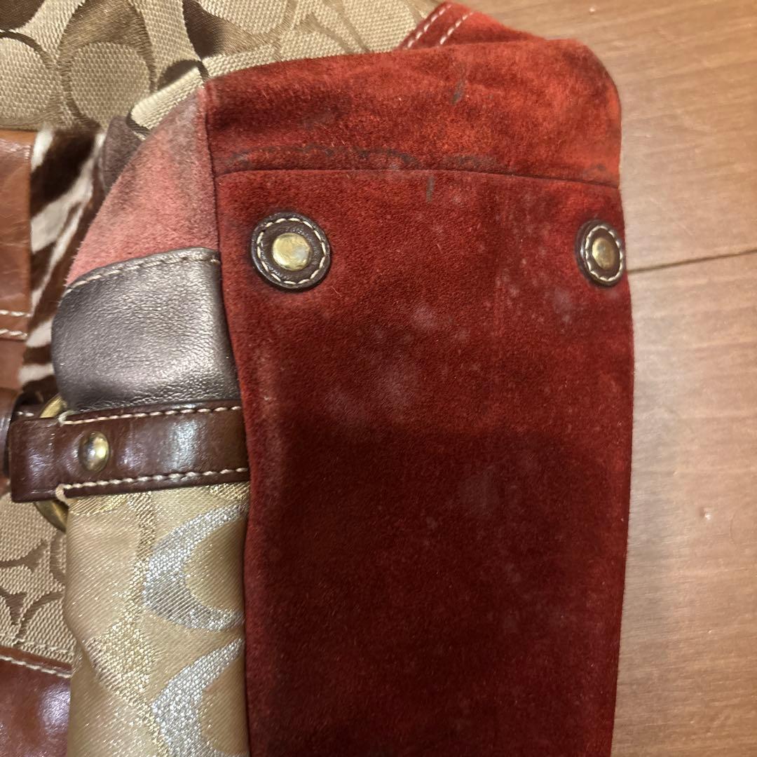 希少⭐︎Coach パッチワーク トートバッグ　異素材