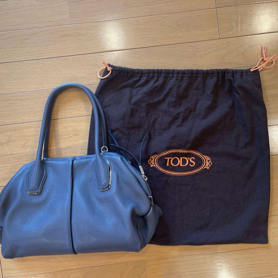 Tod’s D Bow Bag トッズ　グレー　レザー ハンドバッグ