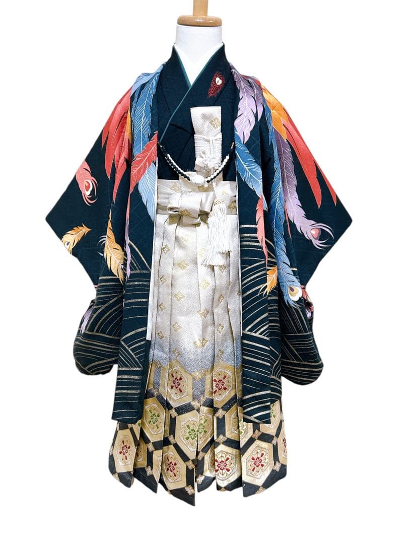 花わらべブランド着物♡七五三　5歳　男の子　フルセット　一式　黒