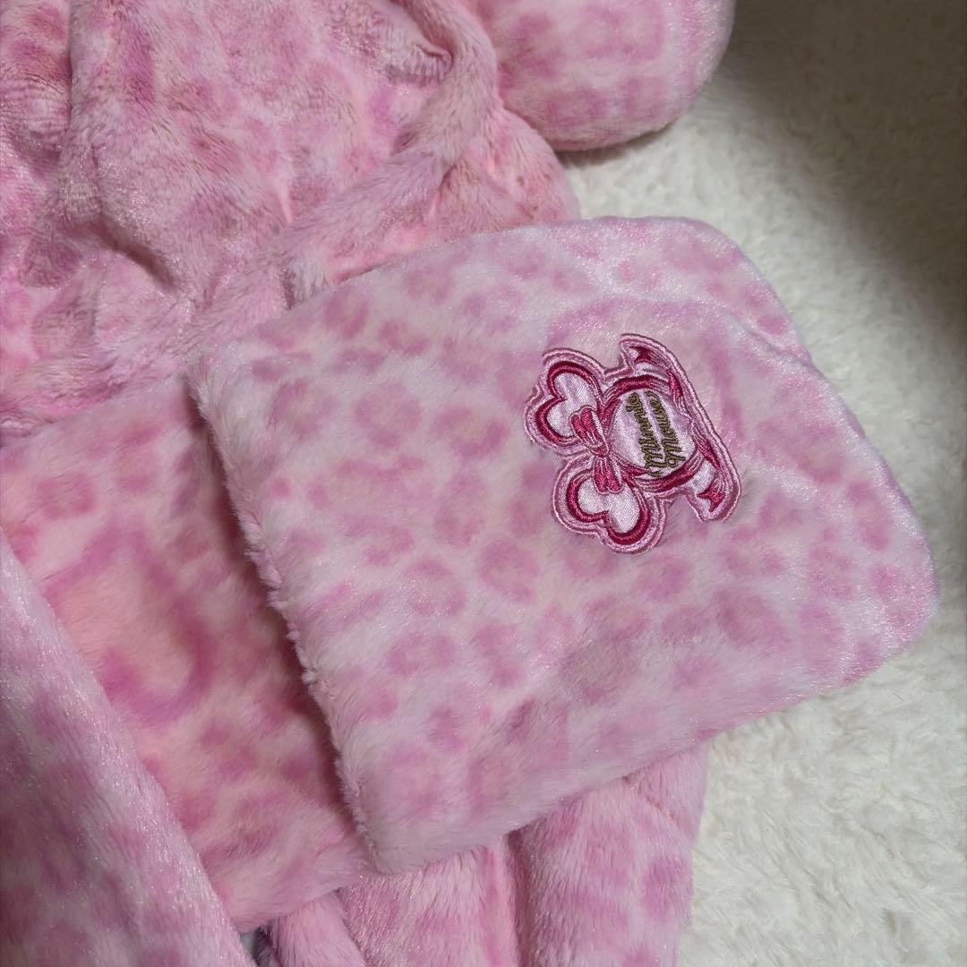 ディズニー ヒョウ柄 ピンクマフラーファンキャップ 値下げOK‼️