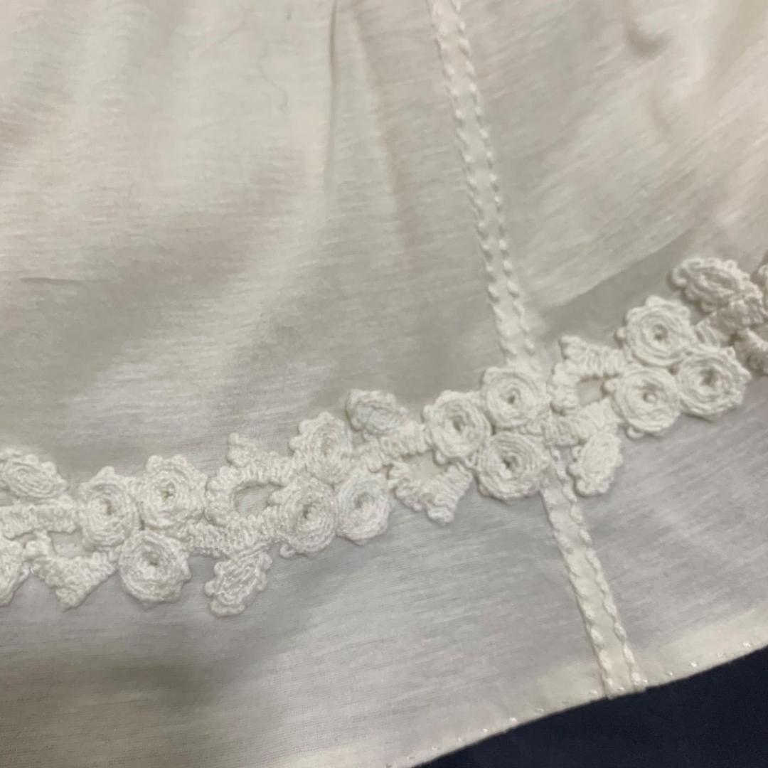 良品✨ルイヴィトン レース 刺繍 フレアスカート 白 ホワイト 34 S