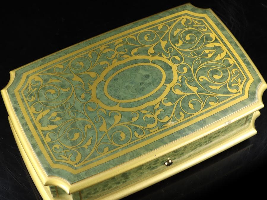 Y2534 リュージュ オルゴール ビバルディ「四季」3曲 72弁 金象嵌　ma