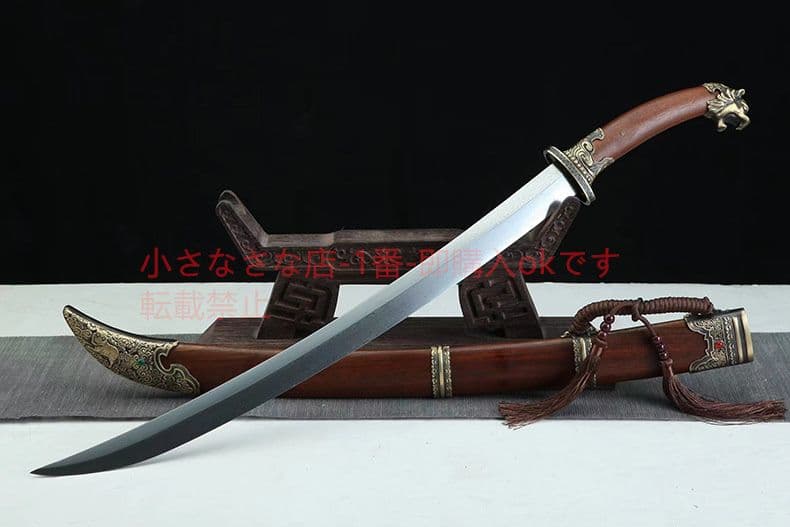 清腰刀刺繍春刀一体模様鋼唐横刀牛尾刀 古兵器 武具 刀装具 日本刀 模造刀 居合