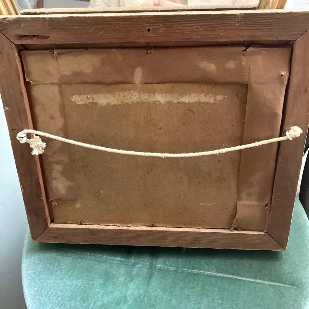 フランスアンティーク油絵 絵画 作家 画家 フレーム 額装 - メルカリ