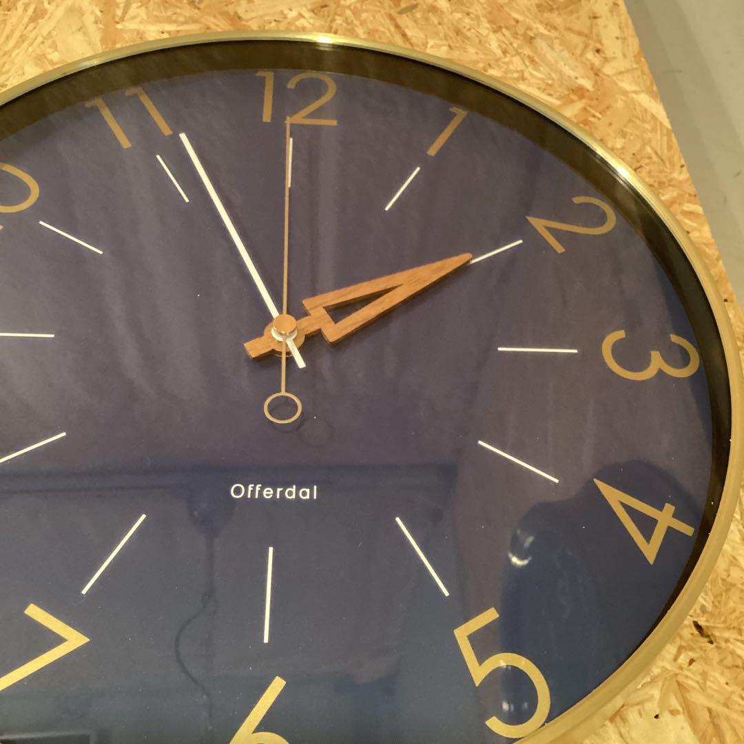 Offerdal 掛時計 ネイビー 約30cm