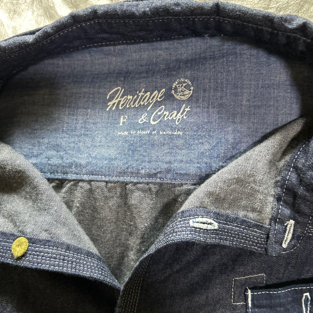 ダークデニム ロングシャツ男女兼用快晴堂