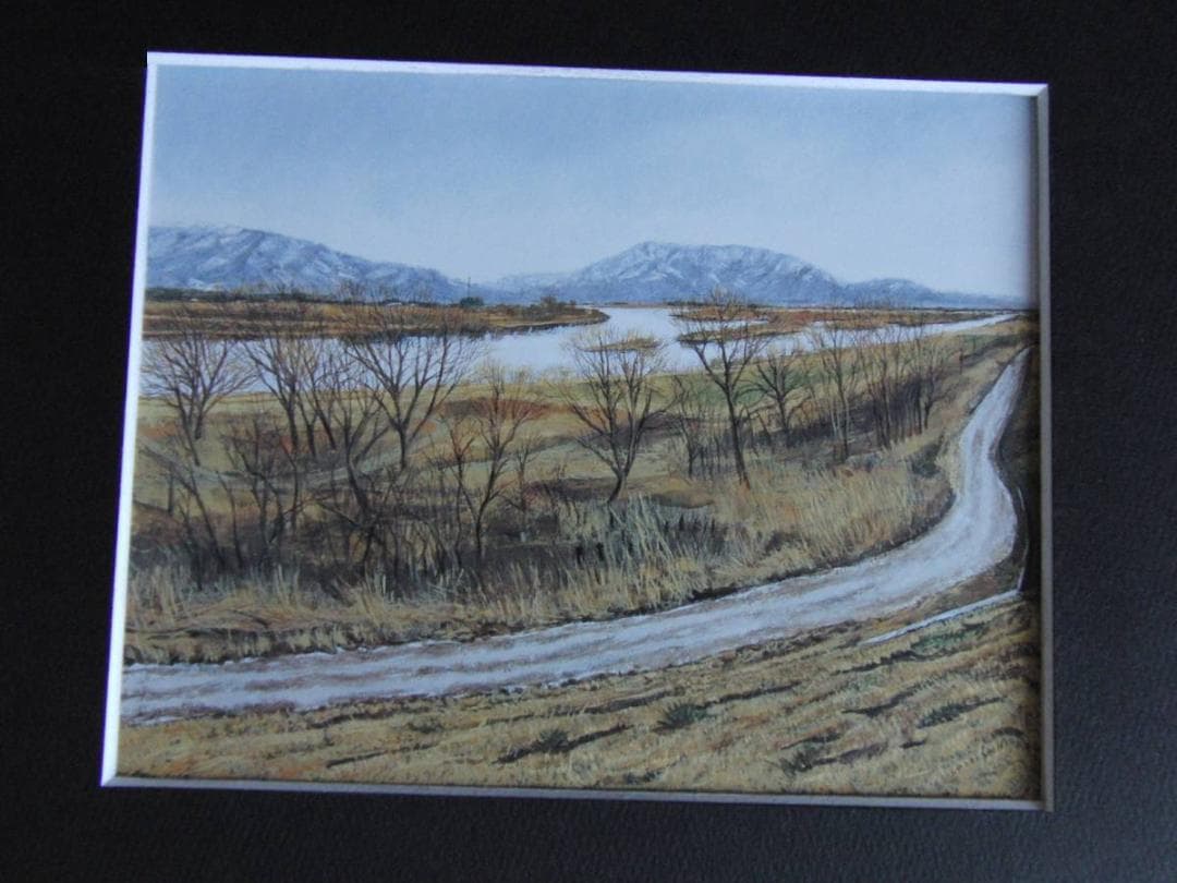 小林晋一、【萠芽】、希少な額装用画集より、新品額装付、状態良好