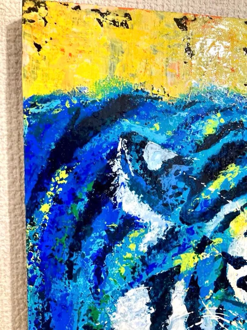 値下げ　原画　虎　アート　絵画　動物画　肉筆画　アクリル画　現代アート