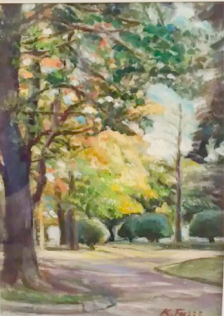 額装油絵　F4 風景画