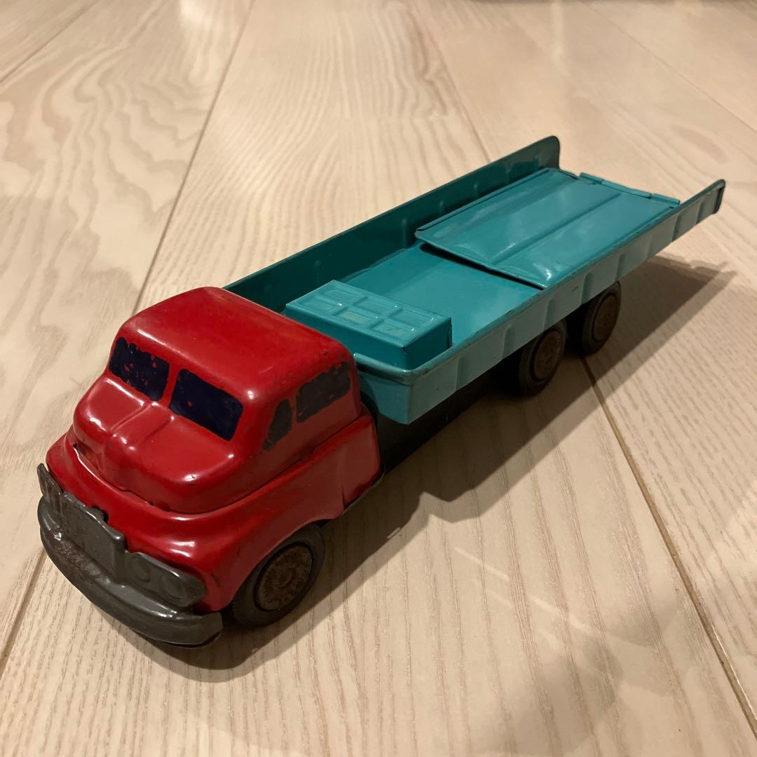 昭和レトロ】ブリキのおもちゃ/Chevrolet 80 ダンプトラック 赤/緑
