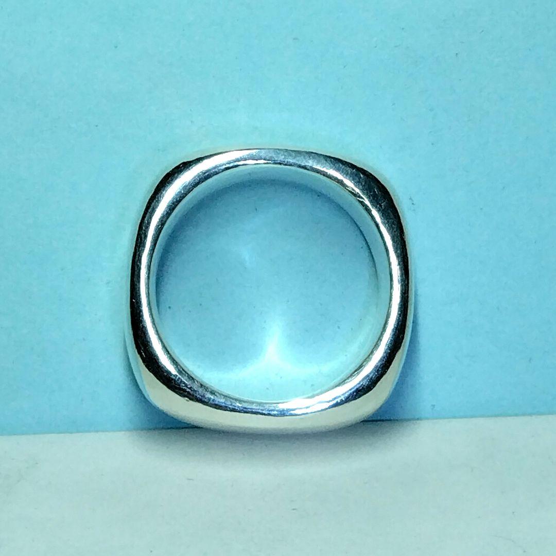 ティファニースクエアクッションリング　13号　新品仕上げ　無傷未使用に近い