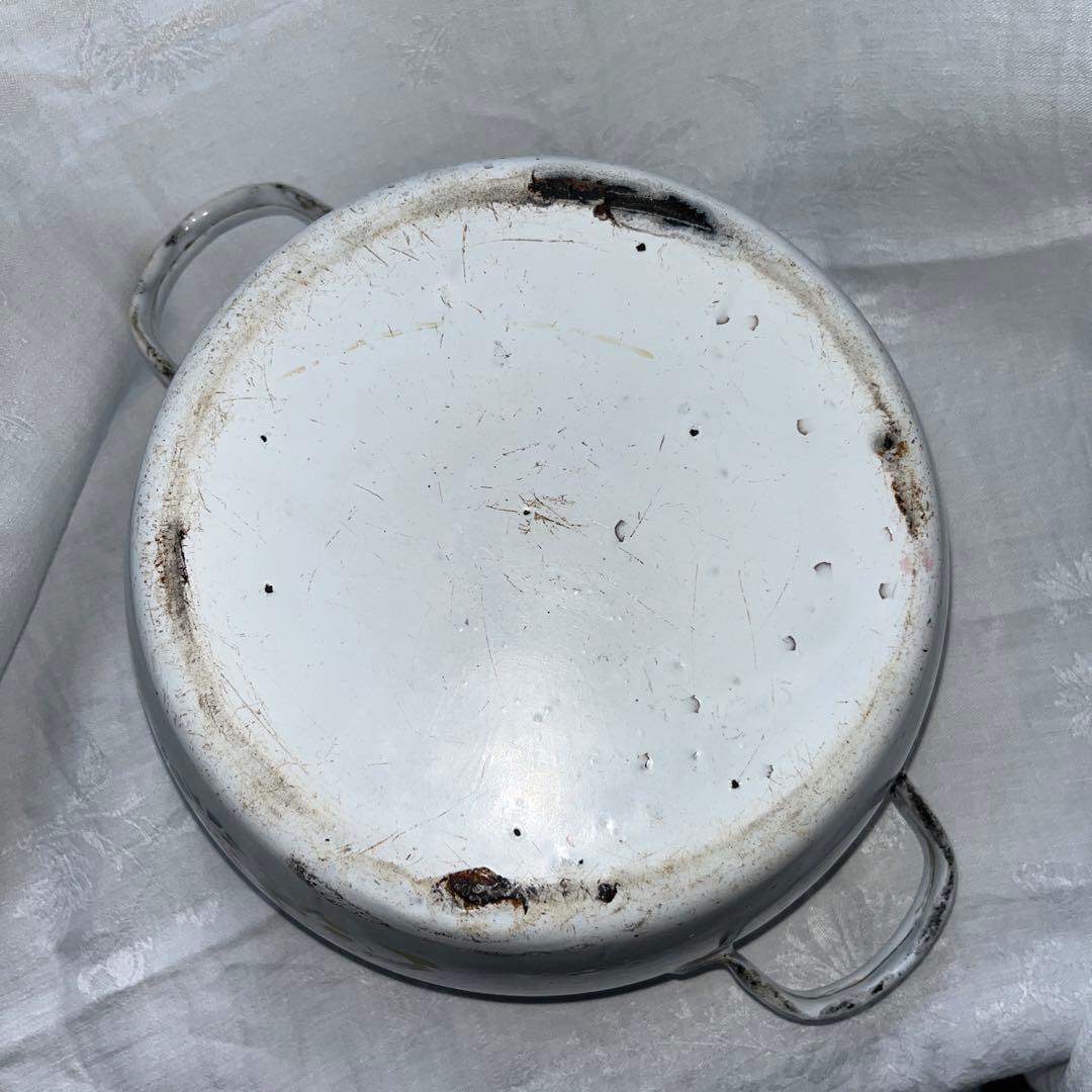 フランスアンティーク JAPY スミレとスズランホーロースーピエール