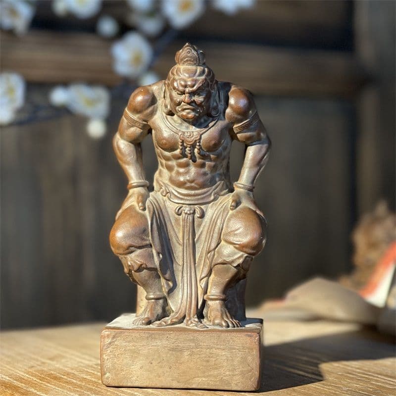 石像 石仏 力士不動明王 禅意 茶室 書架 玄関 事務室 装飾品 工芸品 置物