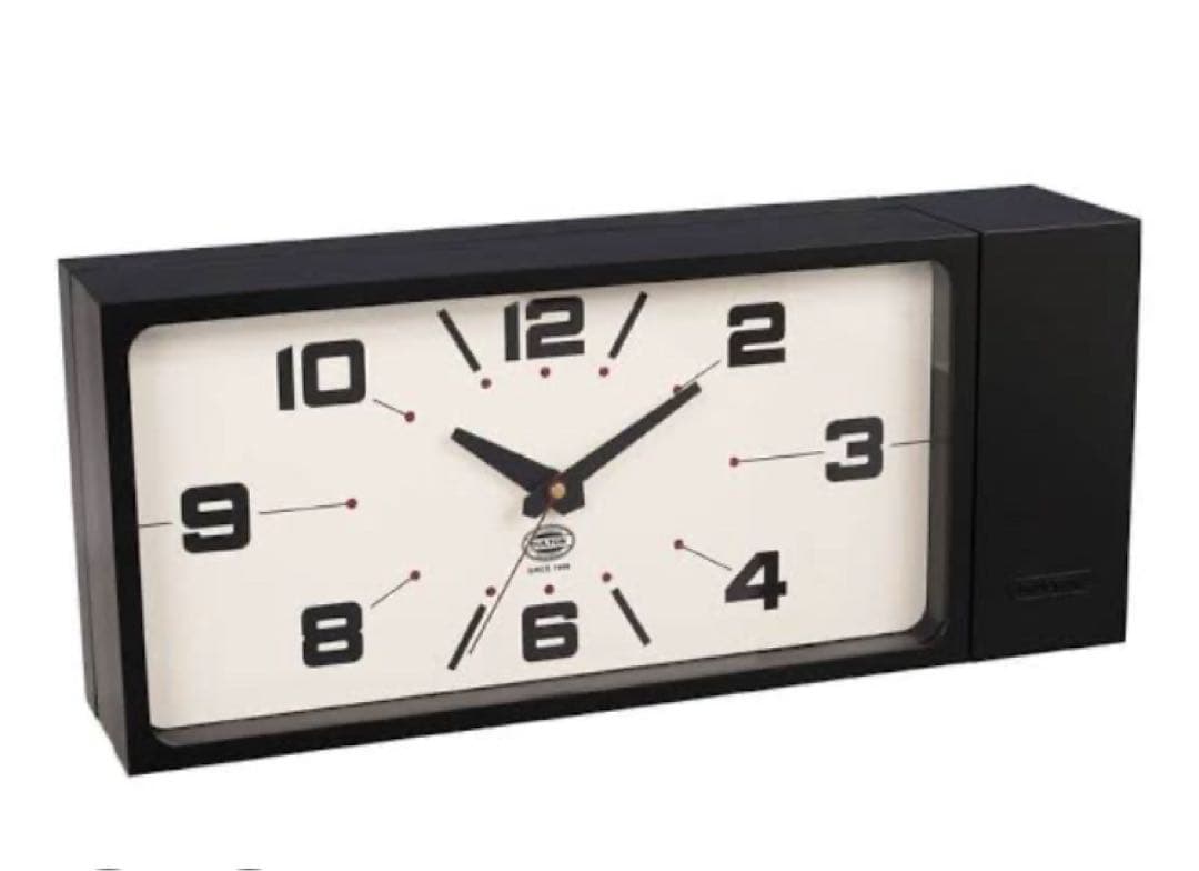 ダルトン　ダブル フェイス クロック レクタングル　ブラック