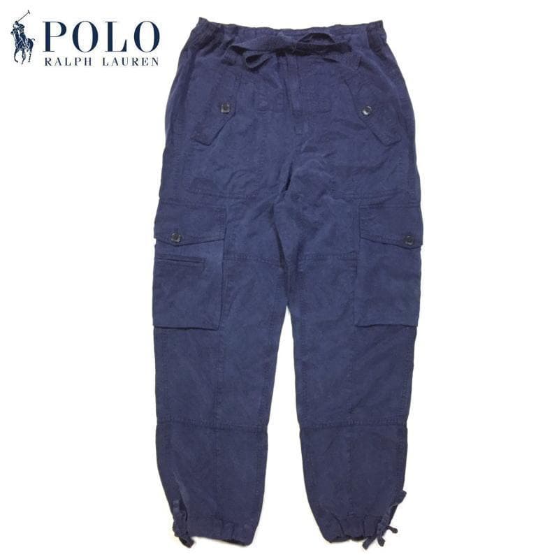 極美品￥37,400 ポロラルフローレン リネンブレンド ツイル カーゴ パンツ