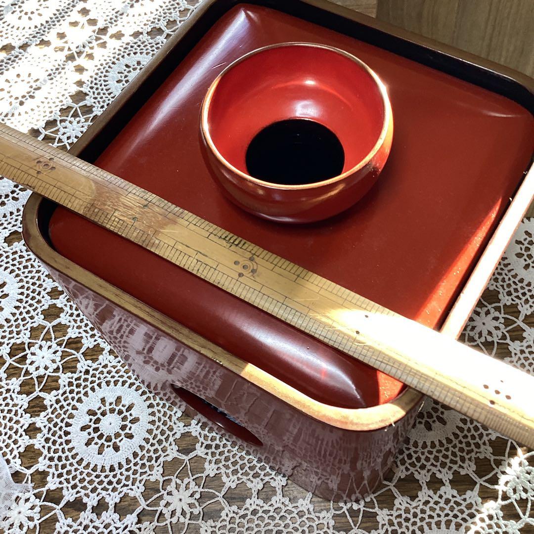 k2f3 朱杯台　漆器　年代物