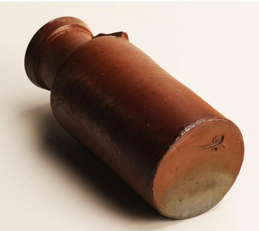 人間国宝　藤原啓　耳付窯変花入 　M197