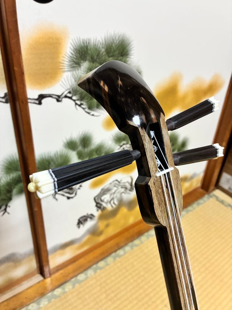 沖縄三線 本島産クルチ(黒木) ユナー！与那城型 本皮一枚張り