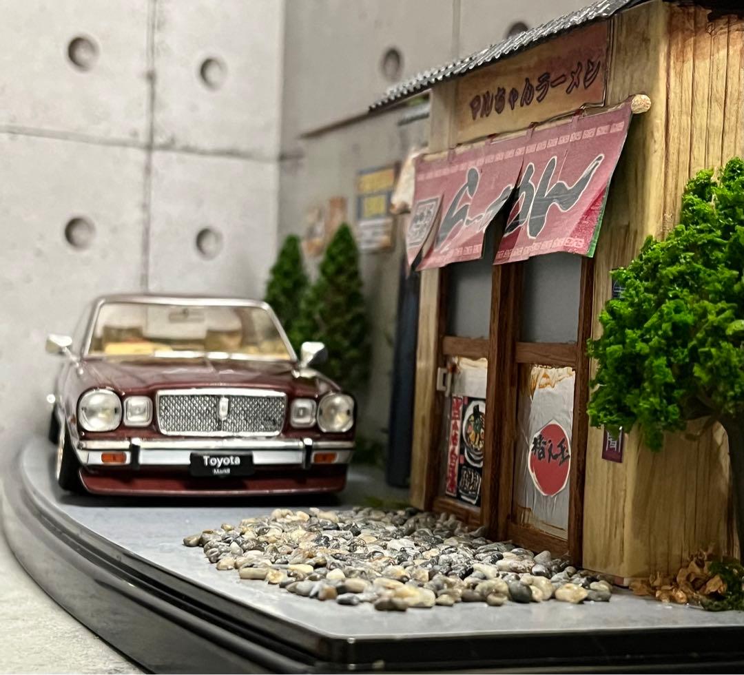 ジオラマディスプレイケース & 1/24 国産名車 TOYOTAマークⅡ 旧車