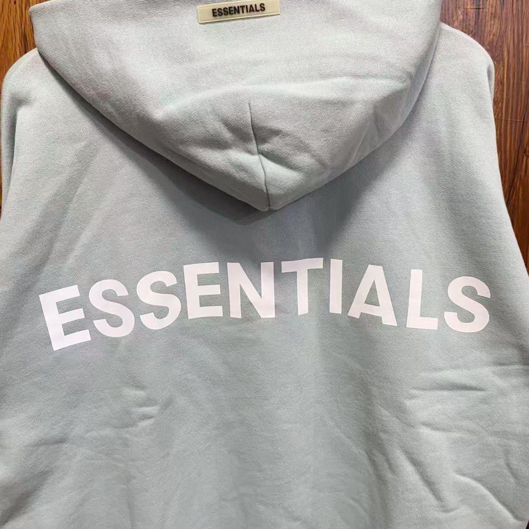 FOG FEAR OF GOD ESSENTIALS ロゴ パーカー グリーンS