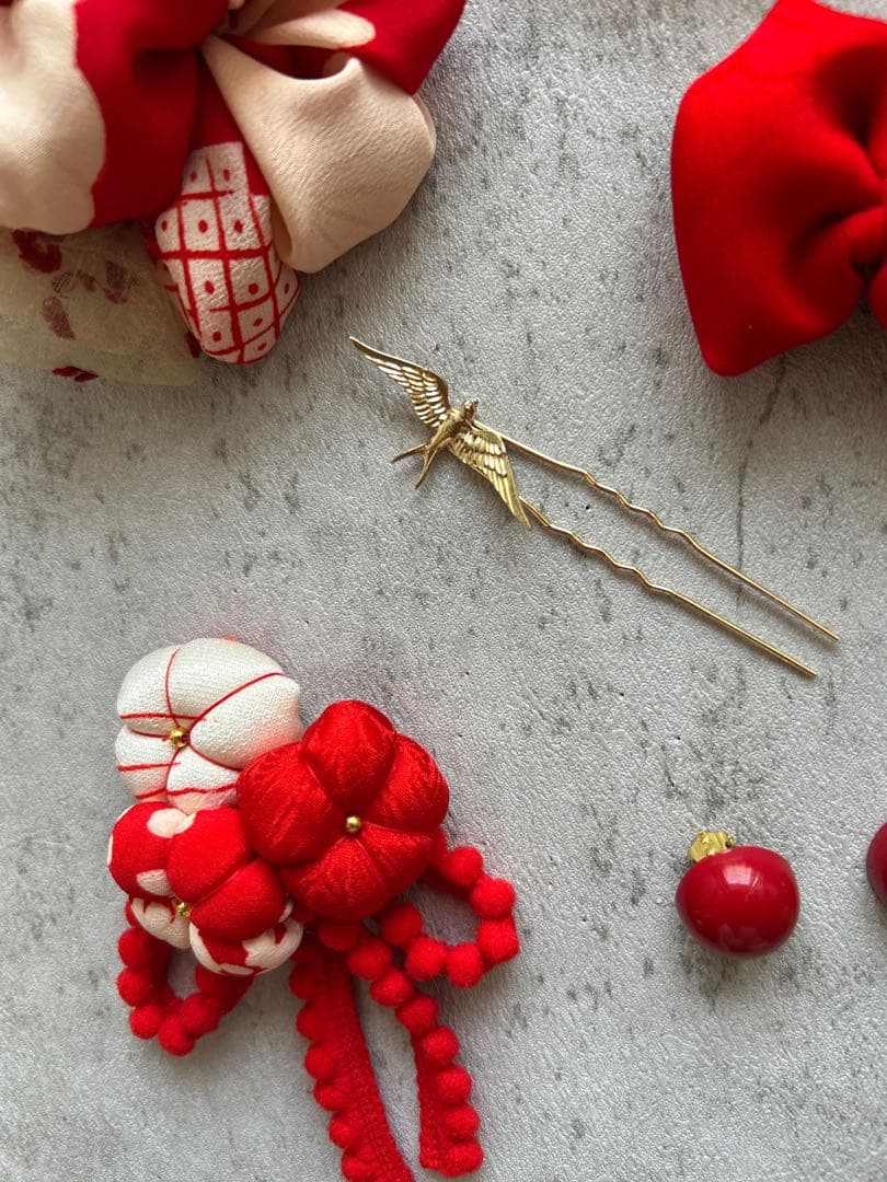 り*様 七五三　七五三髪飾り　ヘッドドレス　着物髪飾り　リメイク髪飾り　031