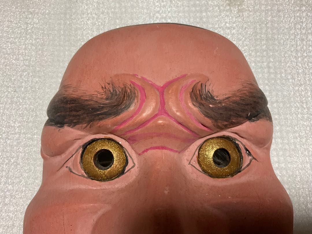 備前神楽祭面／木製。【昭和の作品 美品】。｜備前神楽祭面／木製。【