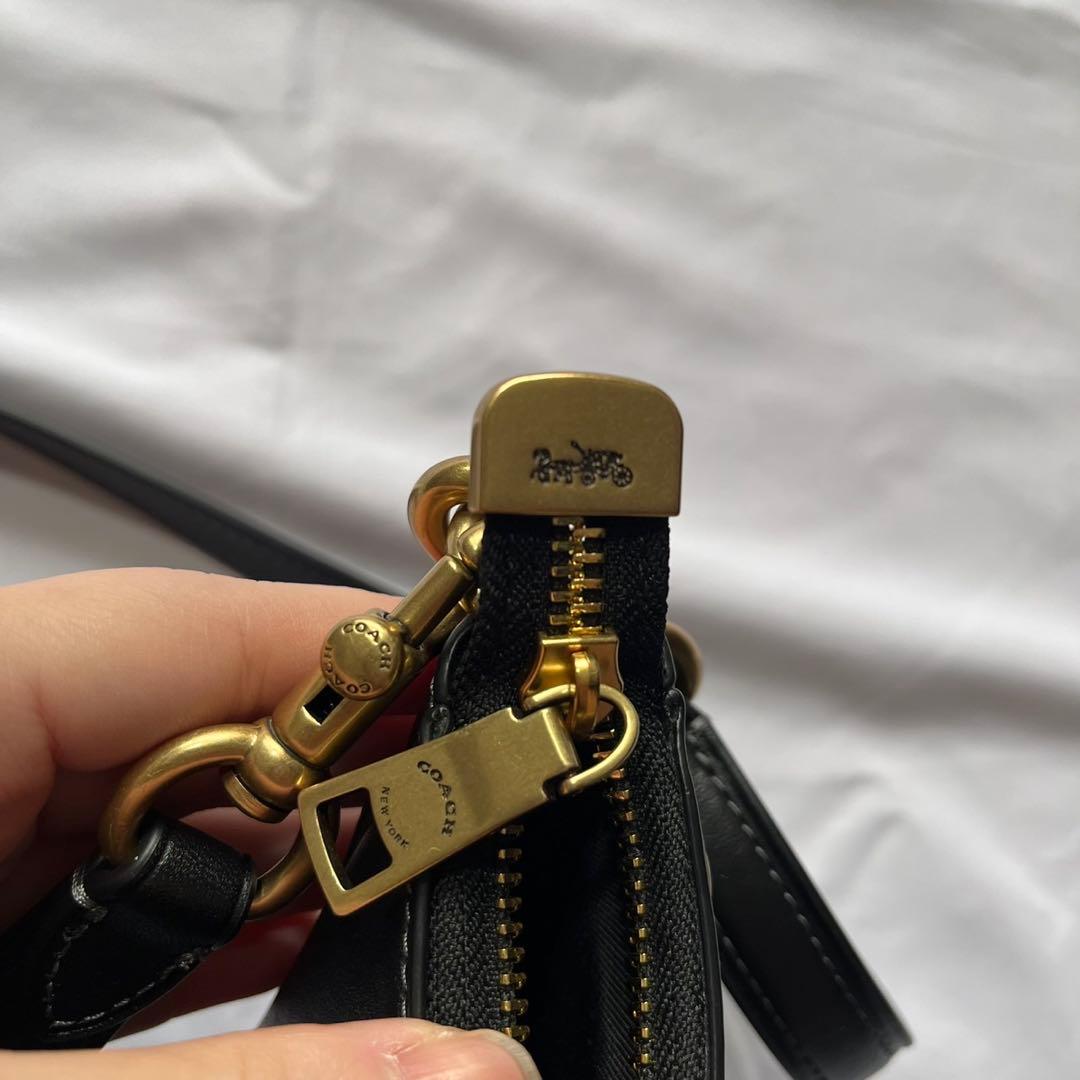 COACH テリ ホーボー バッグ グロメット ブラック 2way ショルダー