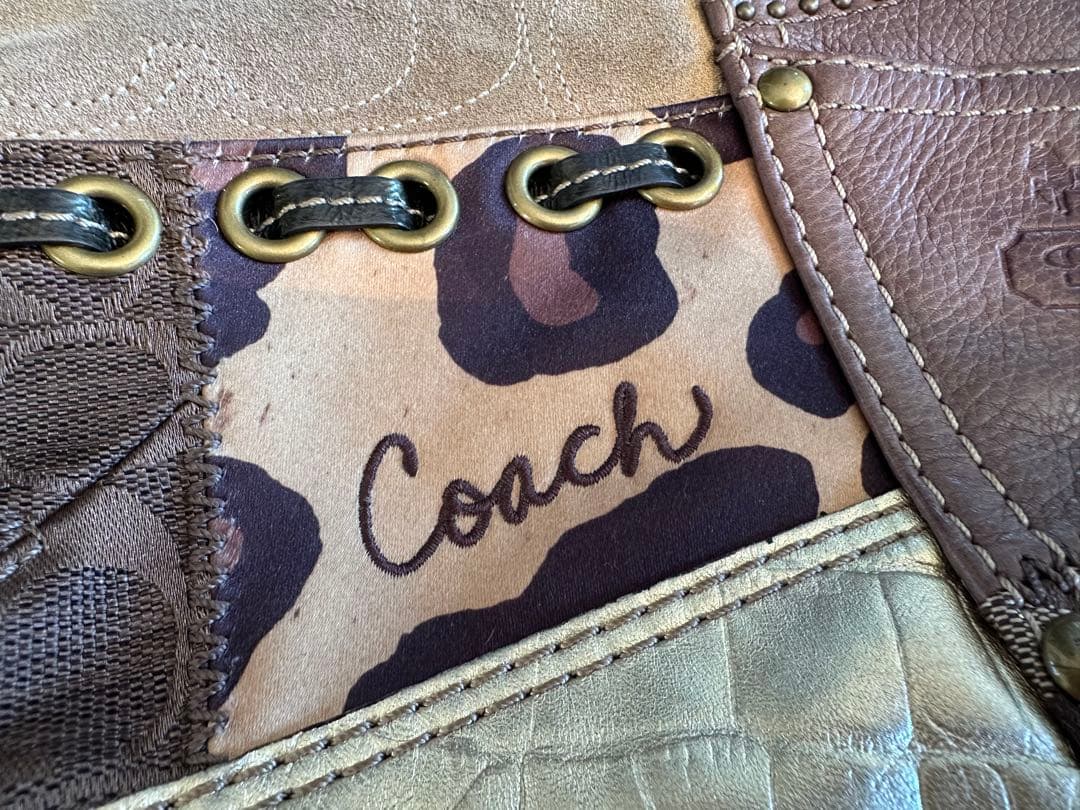 【希少】Coach パッチワーク ショルダーバッグ