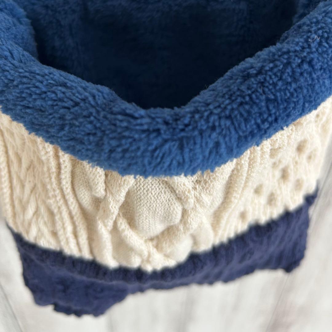 フクモモポーチ ツートンニット