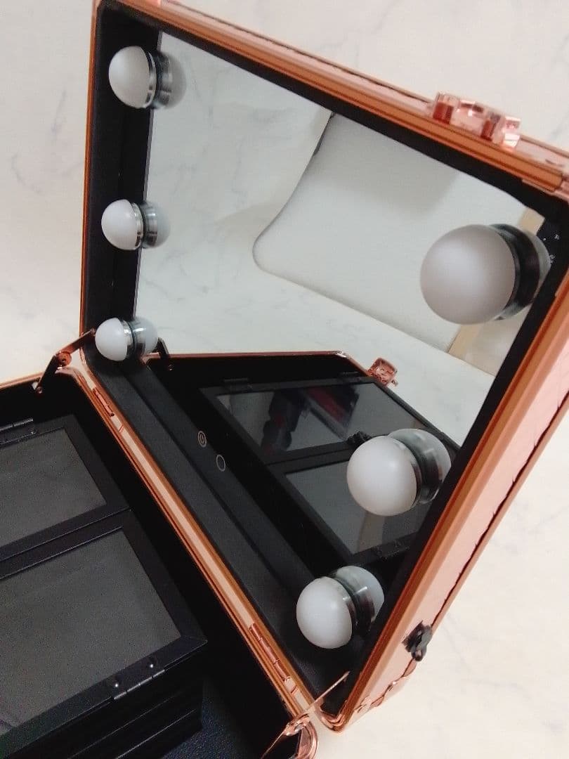 フランフラン ヴァリーズ ハリウッドボックス S メイクボックス コッパー