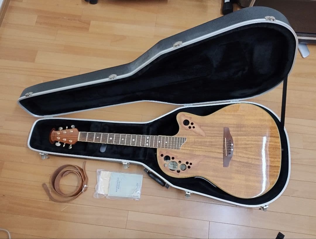 Y*a様 Ovation Celebrity CS288-4K ハードケース ス Ovation Celebrity CS288-4K ハードケース ストラップ付