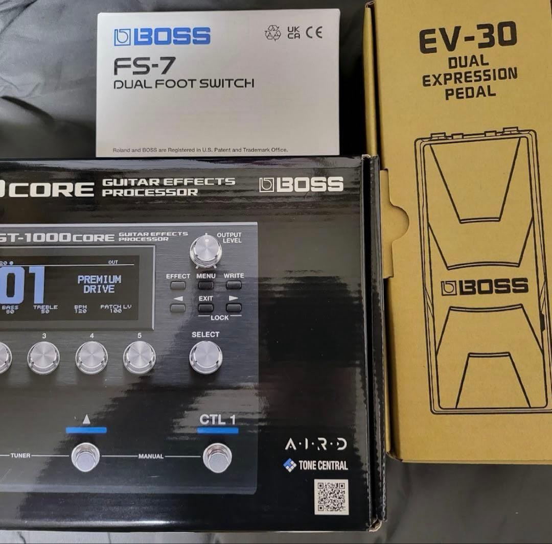 BOSS GT-1000 CORE ＋ ,EV-30,FS-7,ケーブル