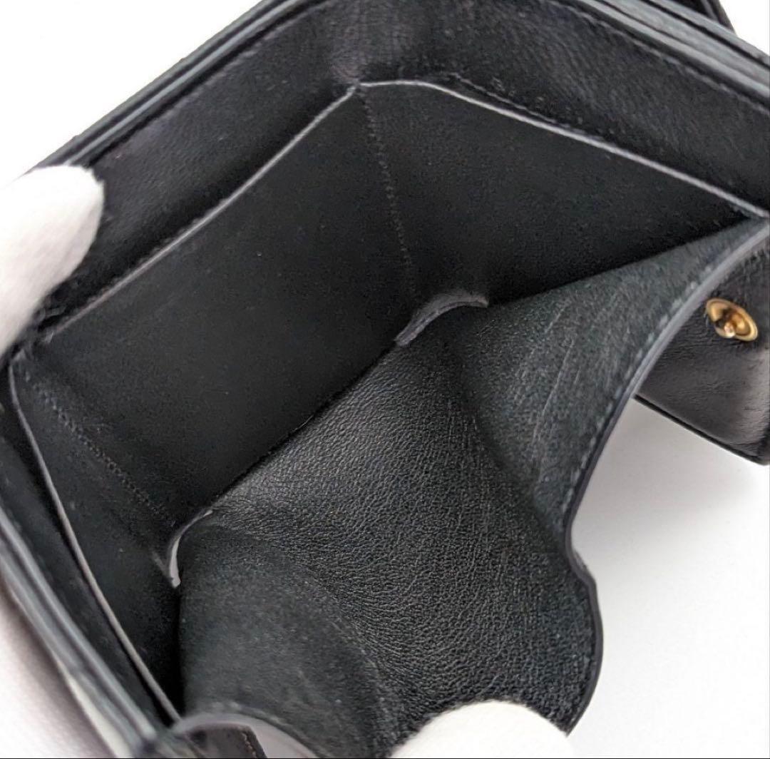 Saint Laurent サンローラン 三つ折り財布 キャビアスキン 匿名配送