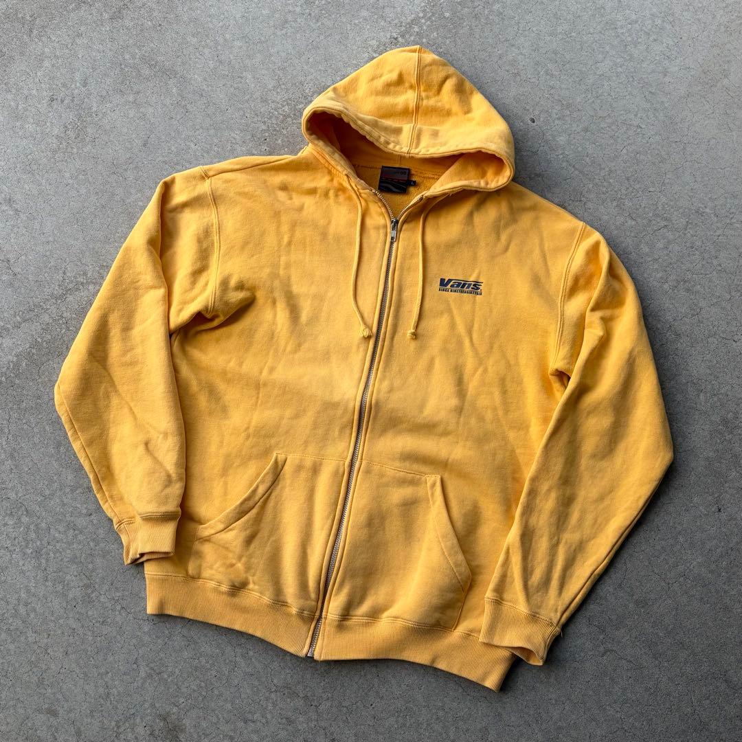 希少 90s VANS ジップアップ パーカー フーディー フェード USA
