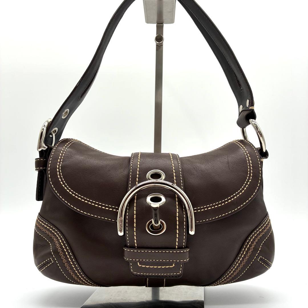 極美品 Coach Soho Leather shoulderBag 10577