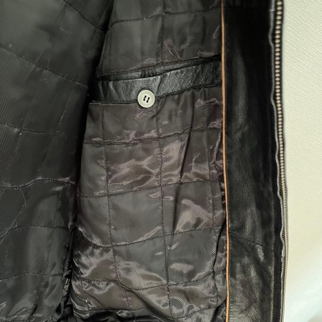 90s ST.JOHNS BAY レザージャケット M ブラック