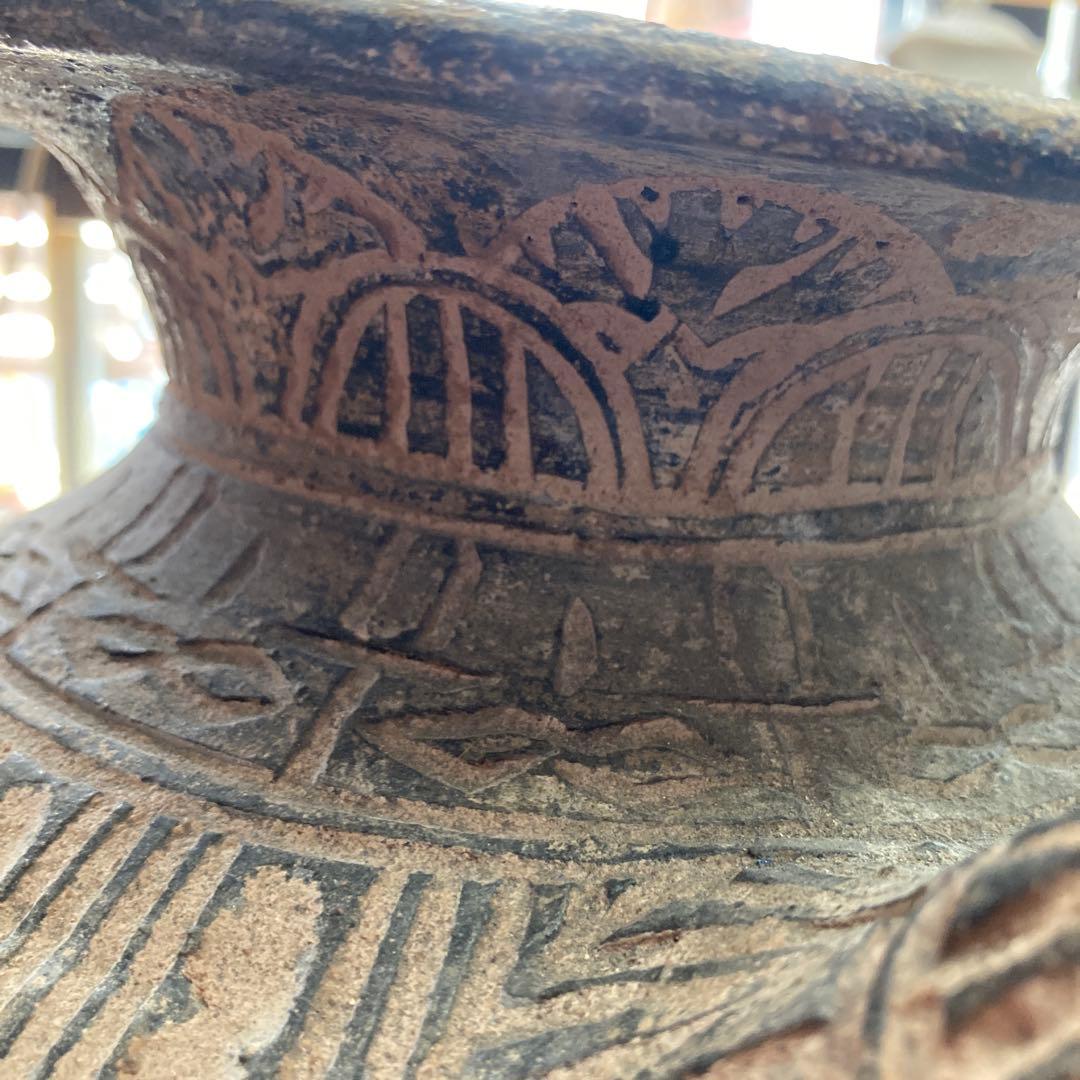 古代エジプト風陶器壺 おしゃれ 古代エジプト風陶器壺 おしゃれ 船と