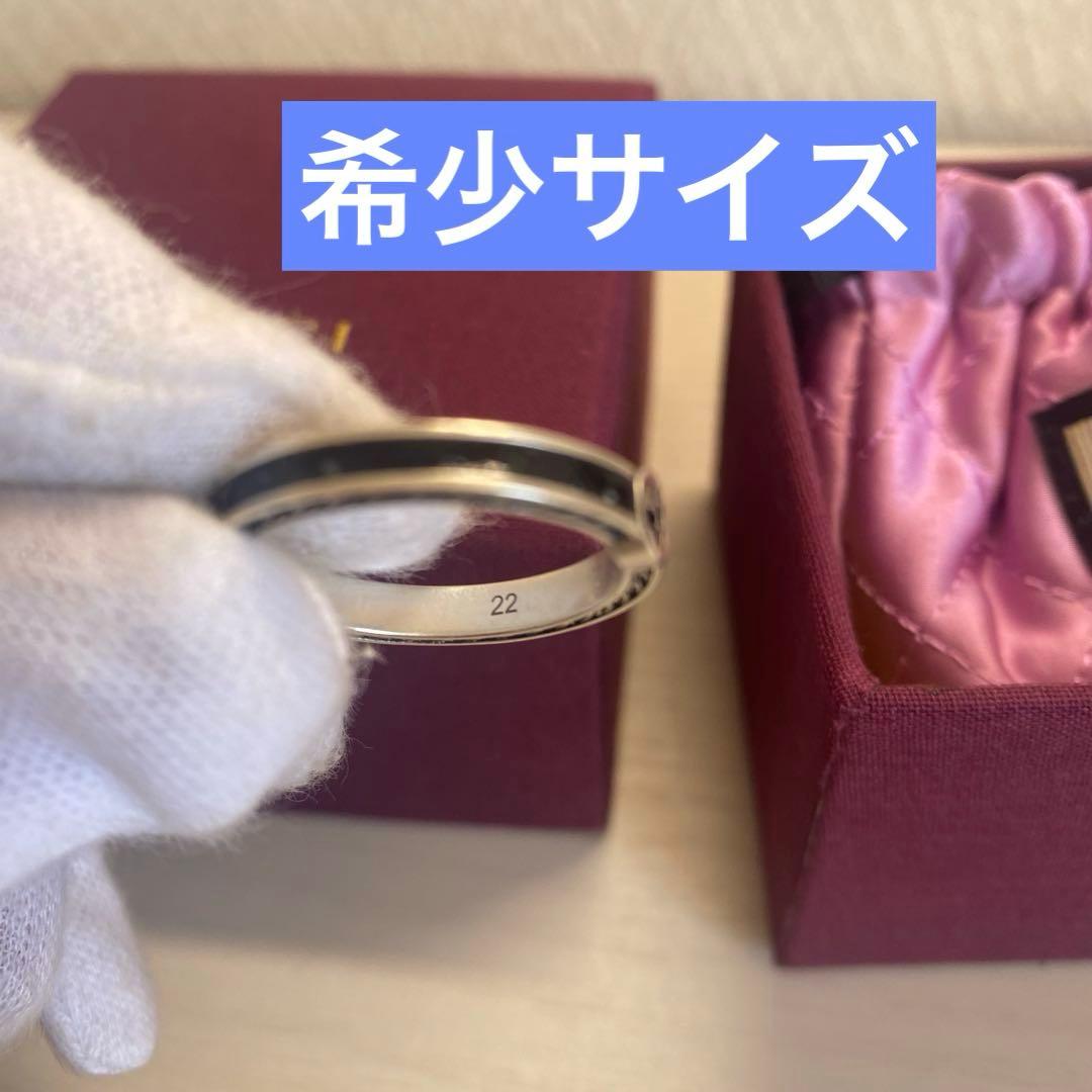 「正規品⭕️」新品GUCCI インターロッキングG シルバー リング 黒指輪22号