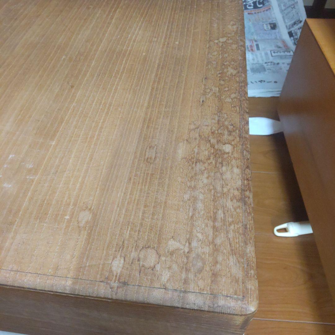 本桂脚付き碁盤六寸盤　木裏板目　桐覆い付き