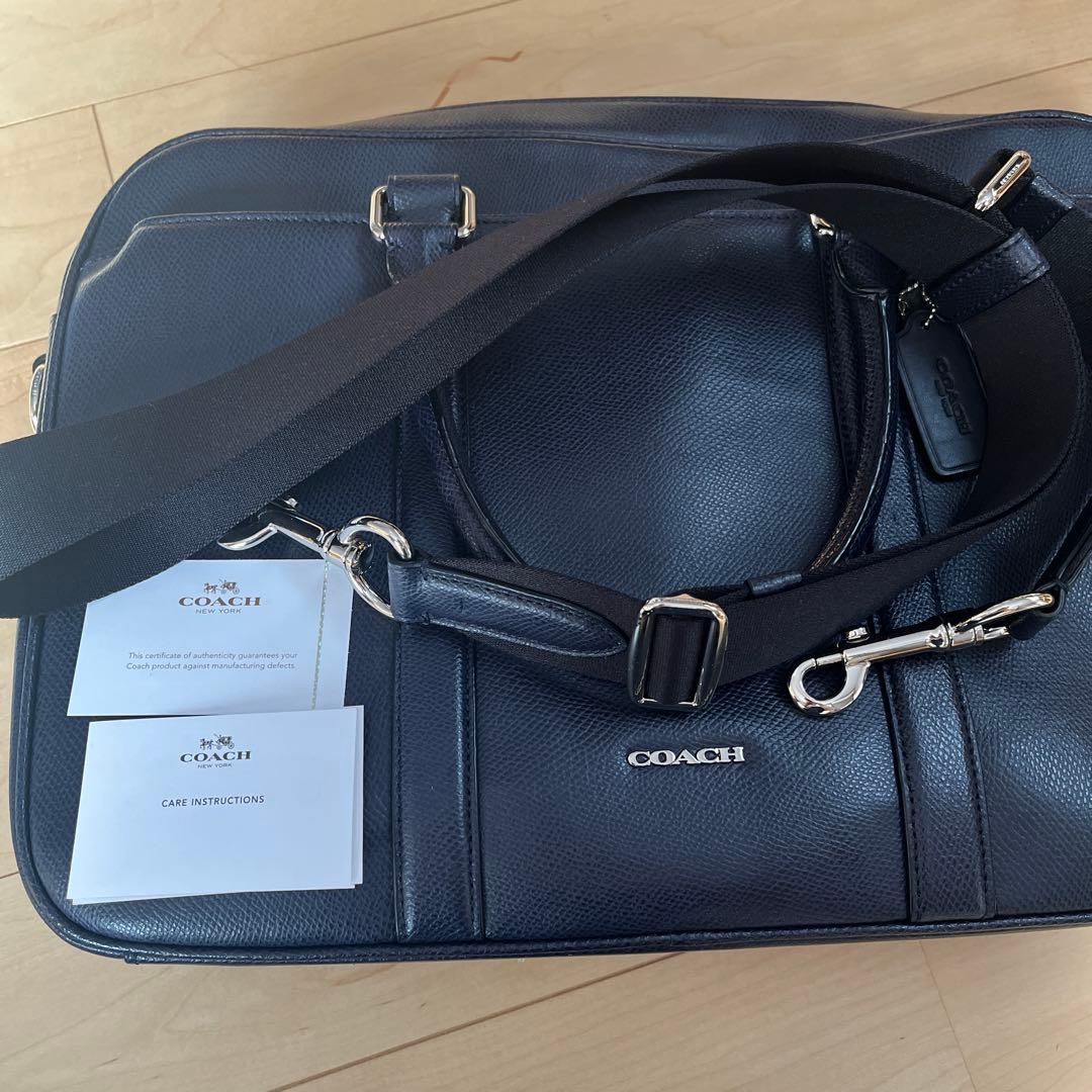 【よっしぃ】COACH ネイビー ビジネスバッグ
